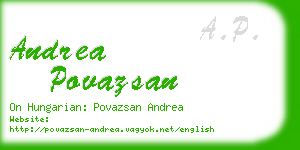 andrea povazsan business card